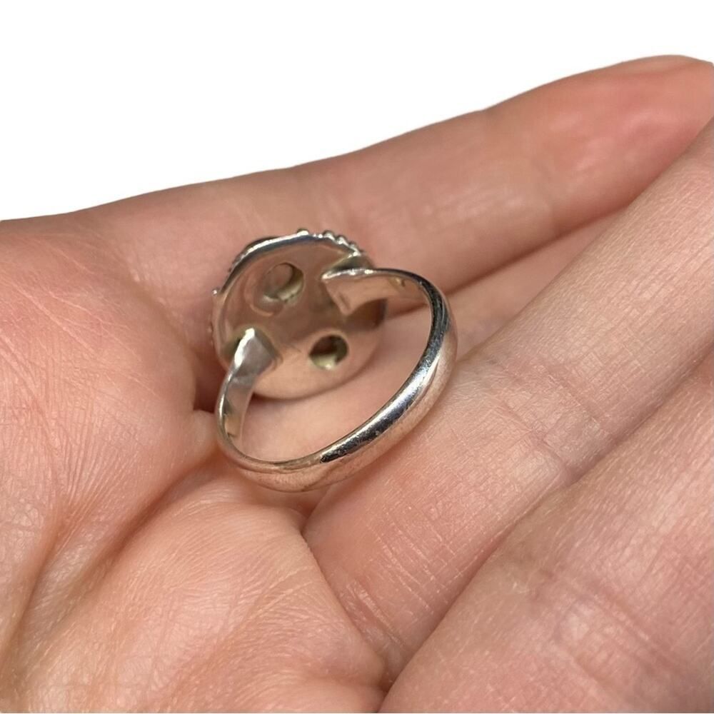 Rainbow Moonstone Ring Size 6.5 Solid 925 Sterlin… - image 7